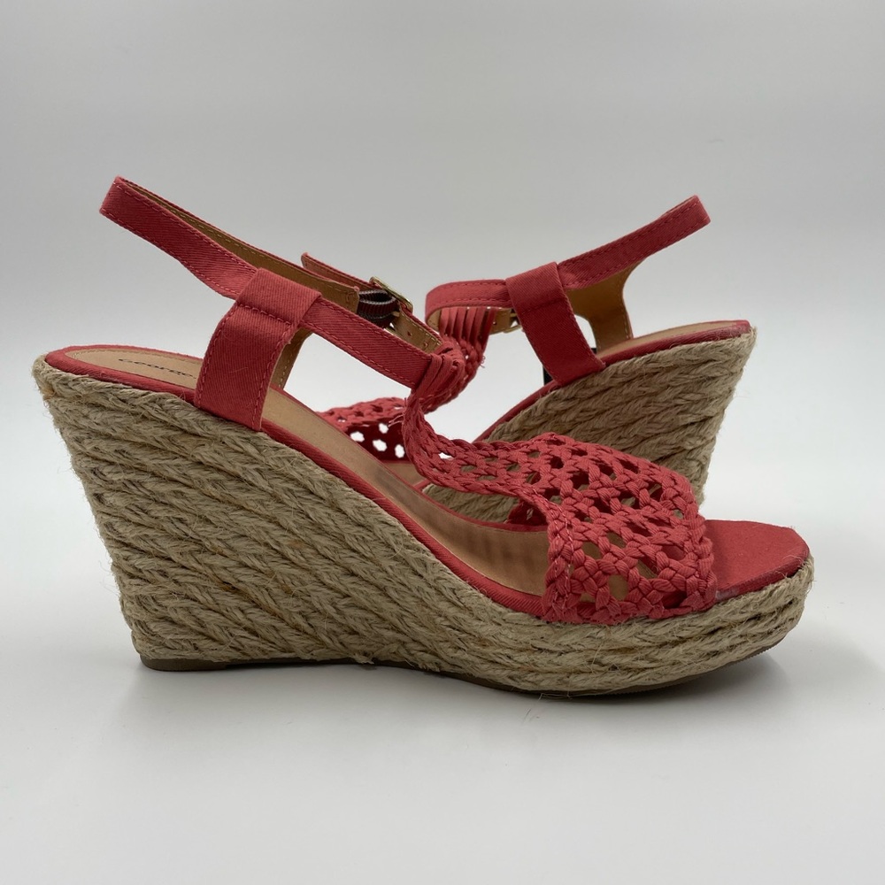 NWT George Size 9 Open Toe Wedge Sandals